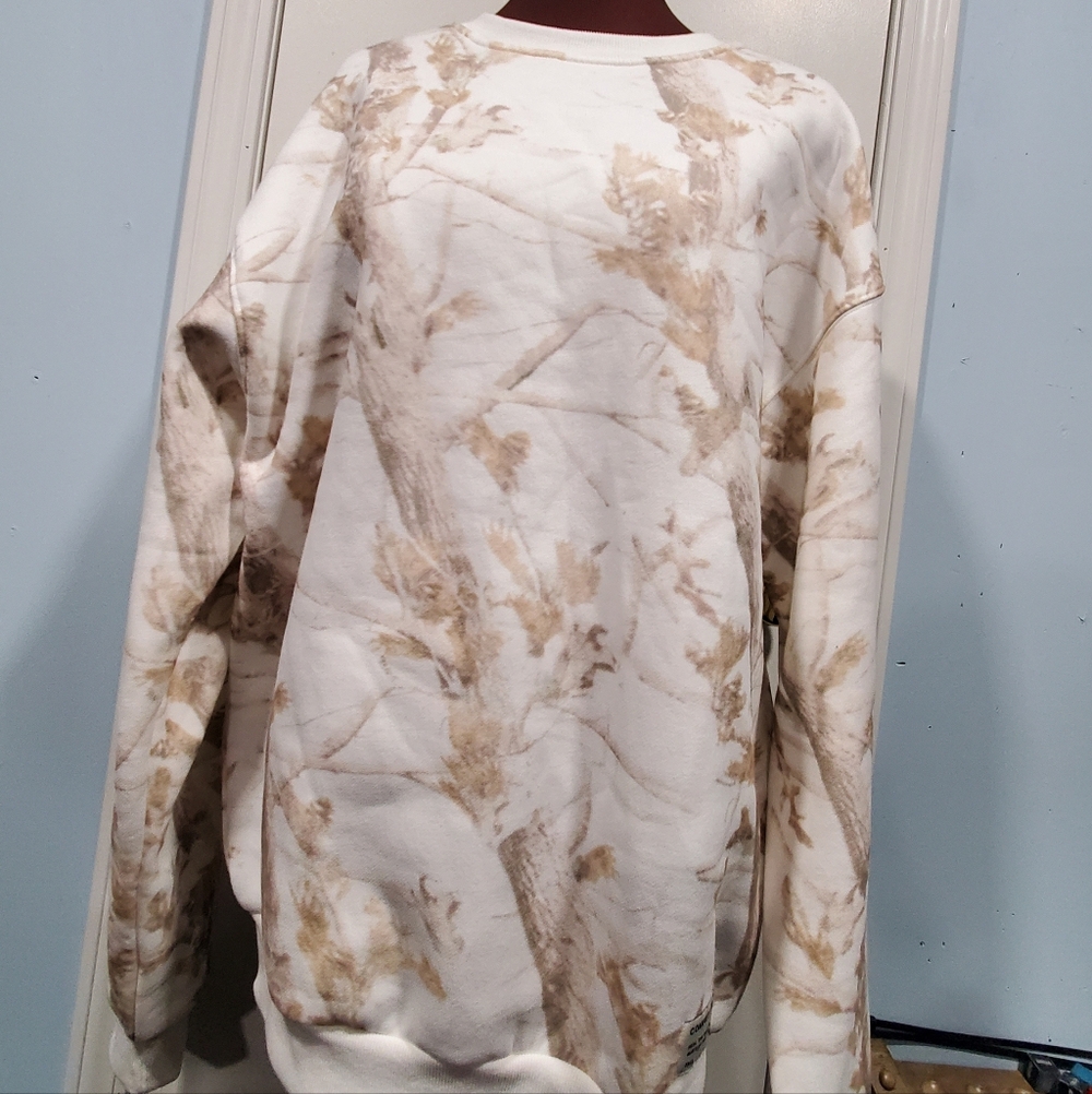 Women's Cream and Brown Crew Neck Sweater NWOT